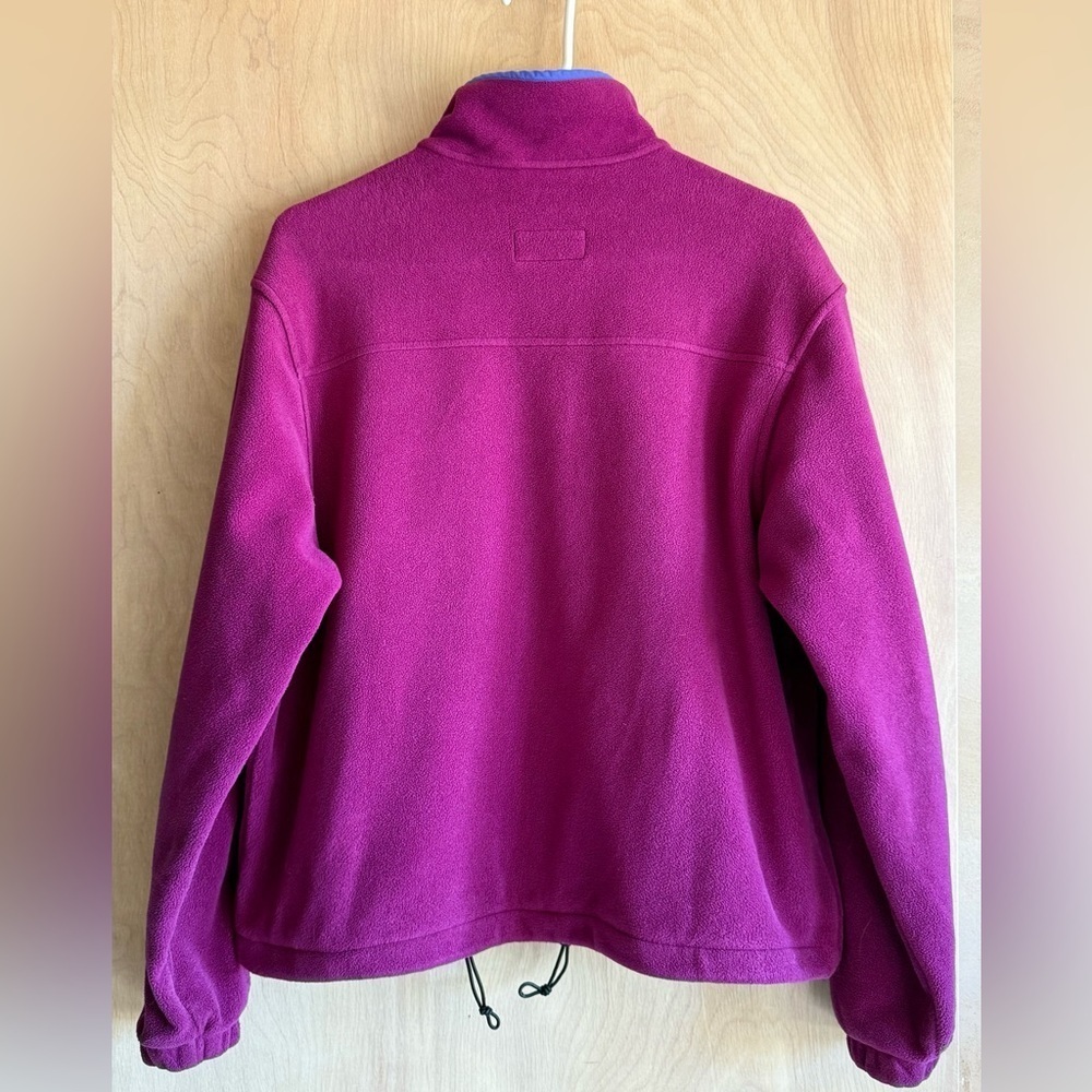 L.L.Bean Vintage Jacket Polartec Full Zip Magenta/Blue Women’s M Gorpcore Winter - Picture 8 of 16
